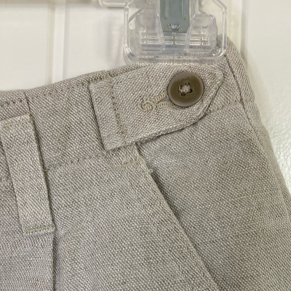Vintage Savane Womens Barrel Style‎ Linen Cotton High Rise Pant Size 10S Tan - Picture 4 of 14
